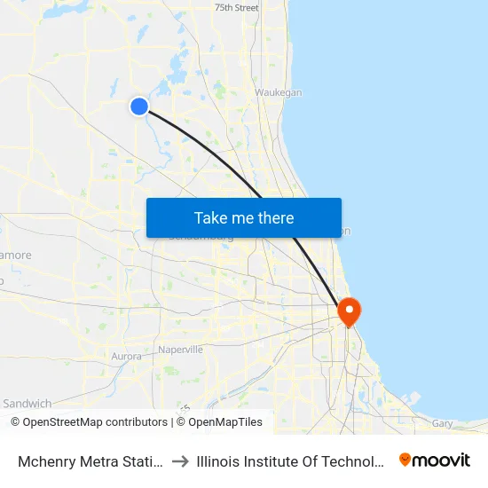 Mchenry Metra Station to Illinois Institute Of Technology map