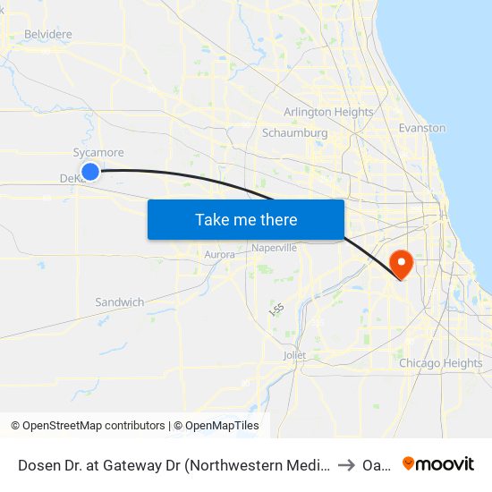 Dosen Dr. at Gateway Dr (Northwestern Medicine Immediate Care Sycamore) - Nb Stop #065 to Oak Lawn map