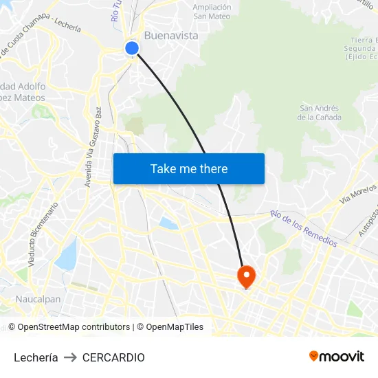 Lechería to CERCARDIO map