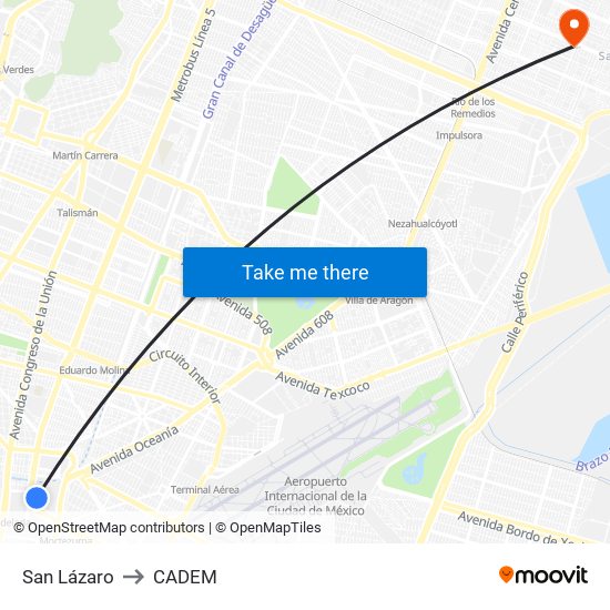 San Lázaro to CADEM map