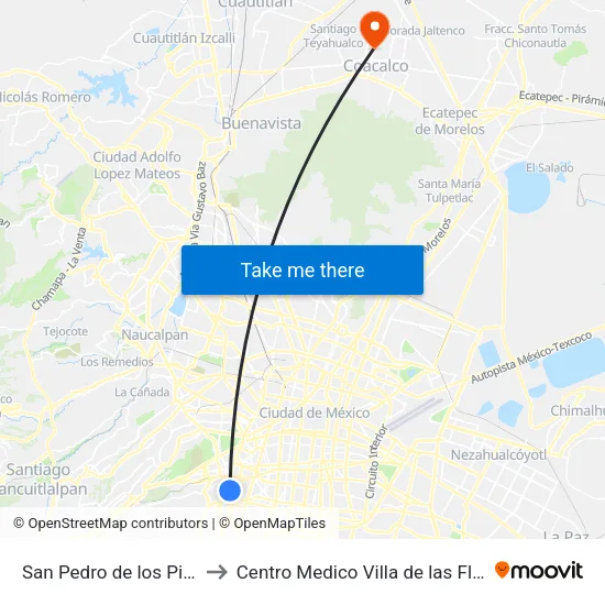 San Pedro de los Pinos to Centro Medico Villa de las Flores map
