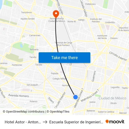 Hotel Astor - Antonio Caso - Serapio Rendón to Escuela Superior de ...