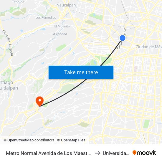 Metro Normal Avenida de Los Maestros Agricultura Miguel Hidalgo Cdmx 11360 México to Universidad Iberoamericana map