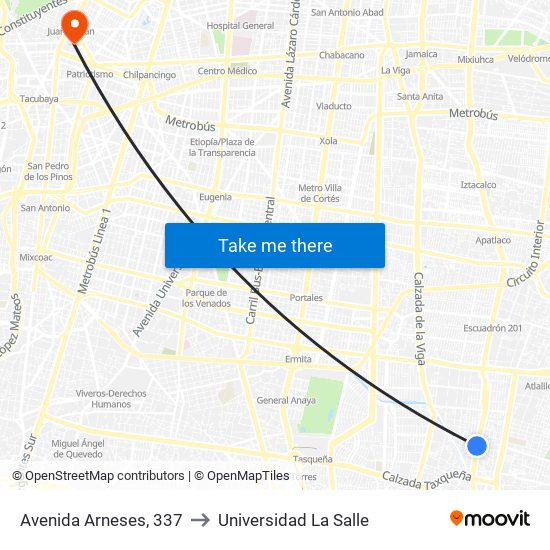 Avenida Arneses, 337 to Universidad La Salle map