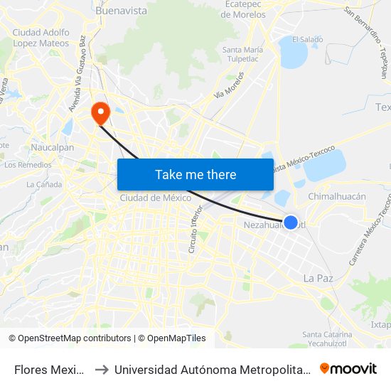 Flores Mexicanas, 398 to Universidad Autónoma Metropolitana, Unidad Azcapotzalco map