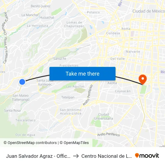 Juan Salvador Agraz - Office Depot_1 to Centro Nacional de Las Artes map