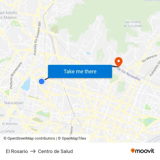 El Rosario to Centro de Salud map