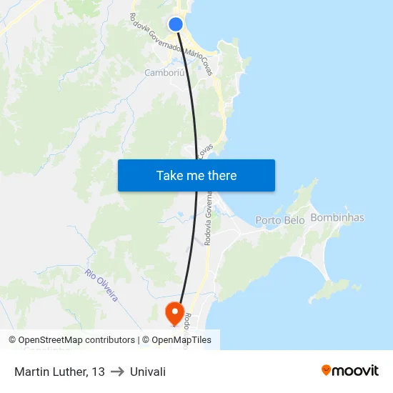 Martin Luther, 13 to Univali map