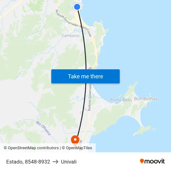 Estado, 8548-8932 to Univali map