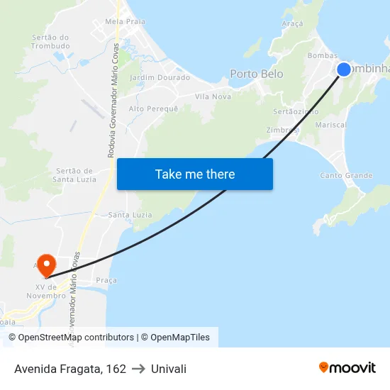Avenida Fragata, 162 to Univali map