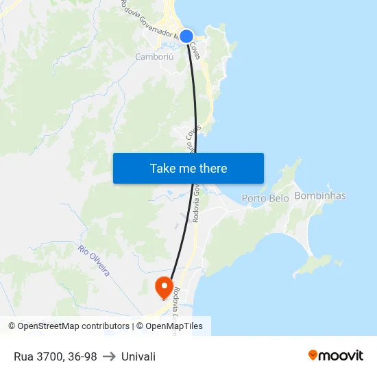 Rua 3700, 36-98 to Univali map
