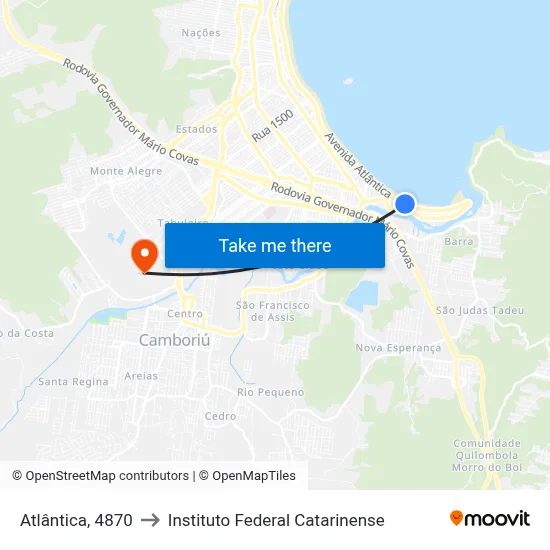 Atlântica, 4870 to Instituto Federal Catarinense map