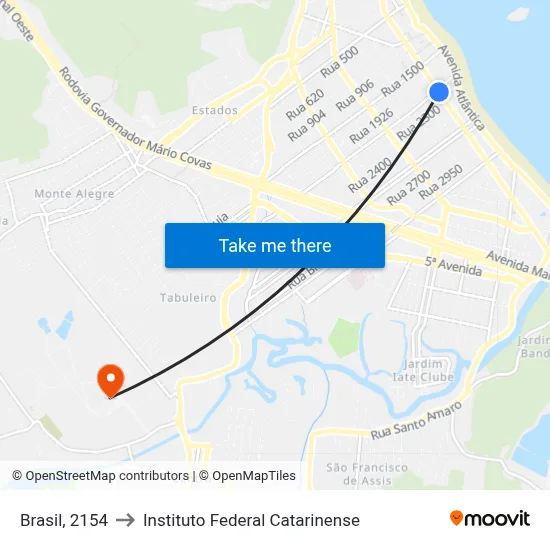 Brasil, 2154 to Instituto Federal Catarinense map