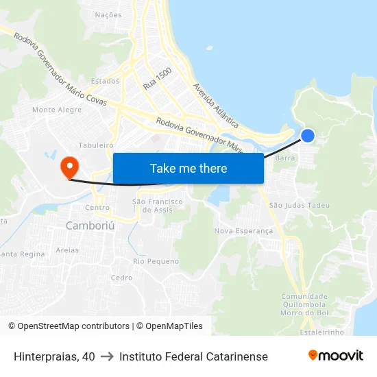 Hinterpraias, 40 to Instituto Federal Catarinense map