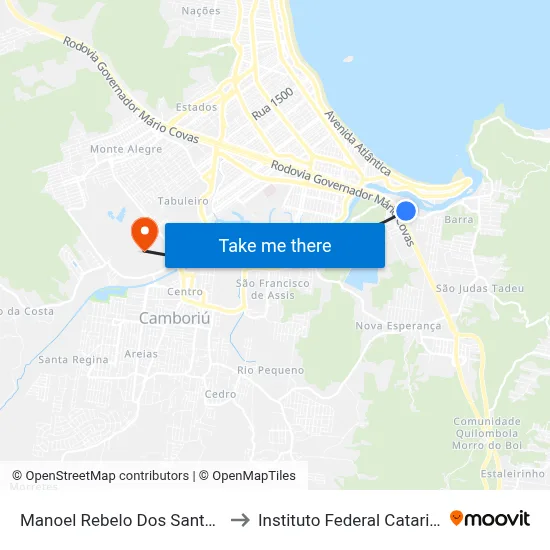 Manoel Rebelo Dos Santos, 167 to Instituto Federal Catarinense map