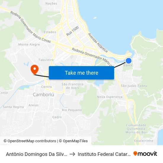 Antônio Domingos Da Silva, 1100 to Instituto Federal Catarinense map