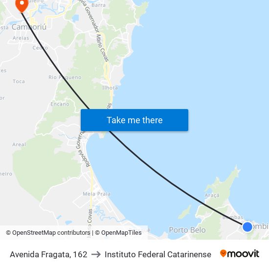 Avenida Fragata, 162 to Instituto Federal Catarinense map