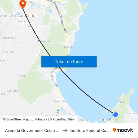 Avenida Governador Celso Ramos, 795 to Instituto Federal Catarinense map