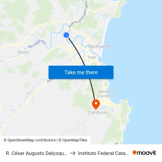 R. César Augusto Dalçoquio, 3777 to Instituto Federal Catarinense map