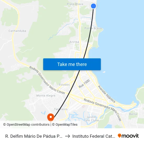 R. Delfim Mário De Pádua Peixoto, 792 to Instituto Federal Catarinense map