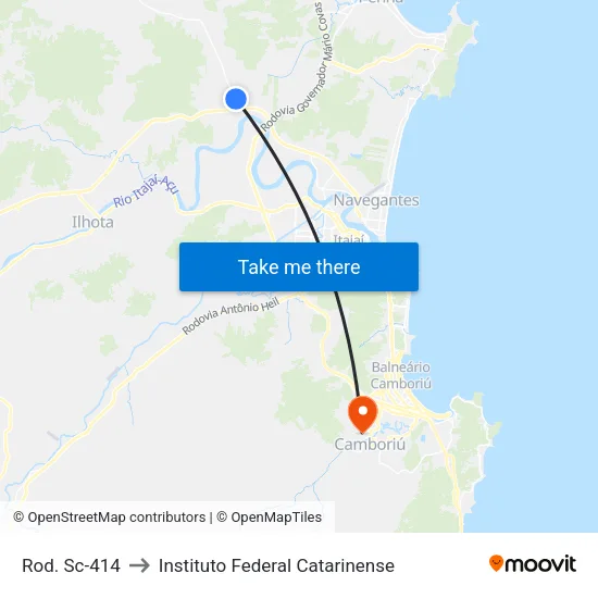Rod. Sc-414 to Instituto Federal Catarinense map