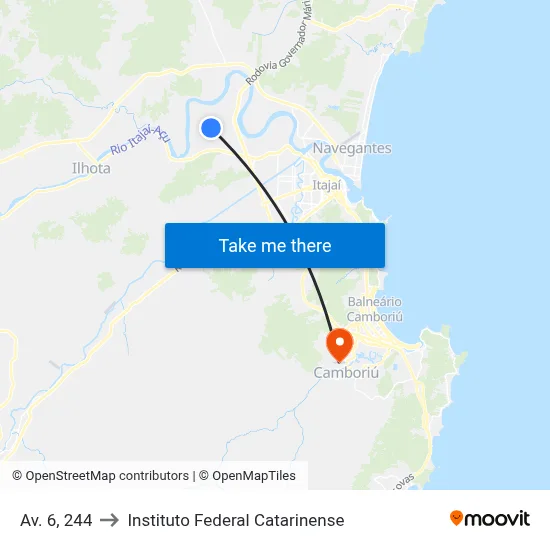 Av. 6, 244 to Instituto Federal Catarinense map