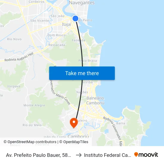 Av. Prefeito Paulo Bauer, 580 - Ferry Boat to Instituto Federal Catarinense map