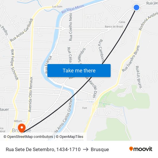 Rua Sete De Setembro, 1434-1710 to Brusque map