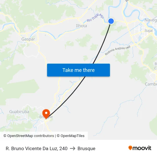 R. Bruno Vicente Da Luz, 240 to Brusque map