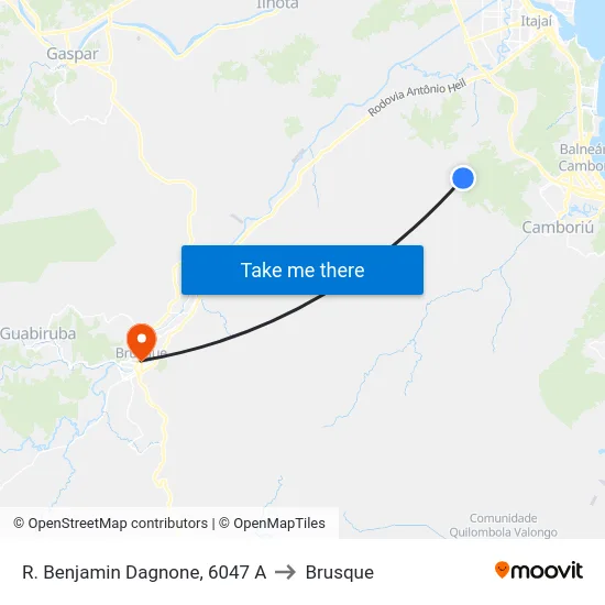 R. Benjamin Dagnone, 6047 A to Brusque map