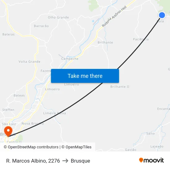 R. Marcos Albino, 2276 to Brusque map