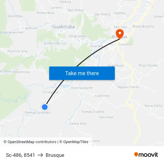 Sc-486, 8541 to Brusque map