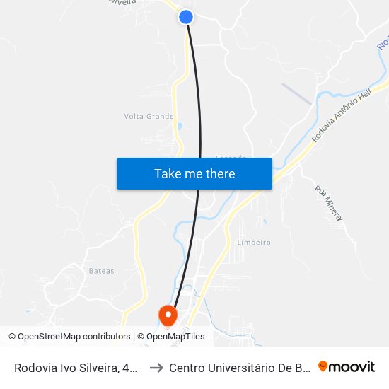 Rodovia Ivo Silveira, 414-478 to Centro Universitário De Brusque map