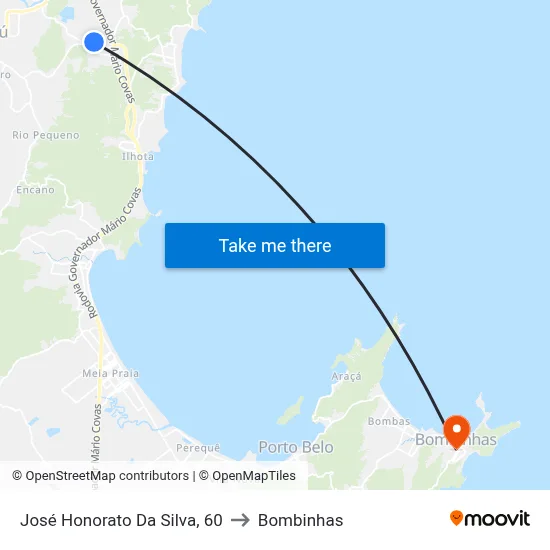 José Honorato Da Silva, 60 to Bombinhas map