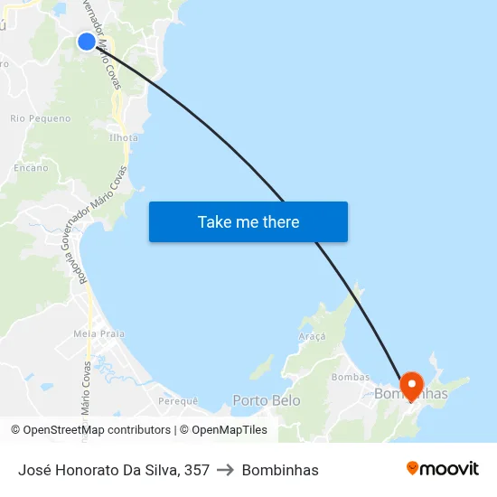 José Honorato Da Silva, 357 to Bombinhas map