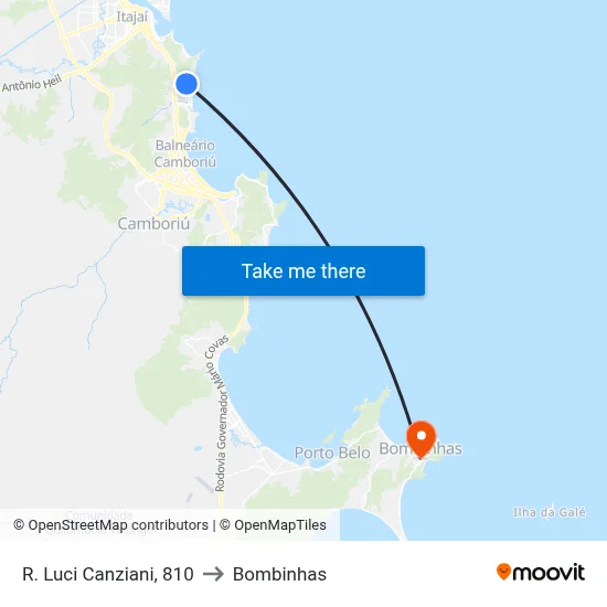 R. Luci Canziani, 810 to Bombinhas map