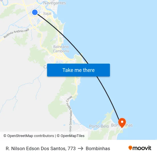 R. Nilson Edson Dos Santos, 773 to Bombinhas map