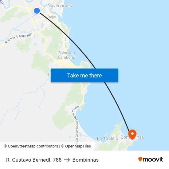 R. Gustavo Bernedt, 788 to Bombinhas map