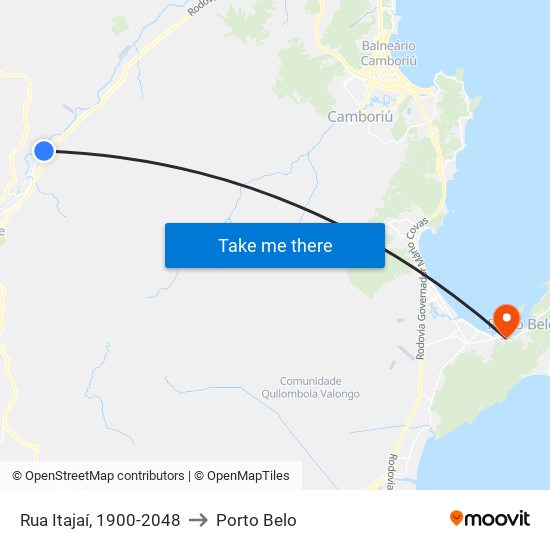Rua Itajaí, 1900-2048 to Porto Belo map