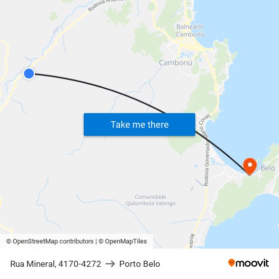 Rua Itajaí, 4170-4272 to Porto Belo map