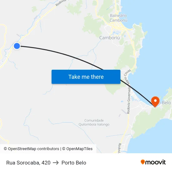Rua Sorocaba, 420 to Porto Belo map