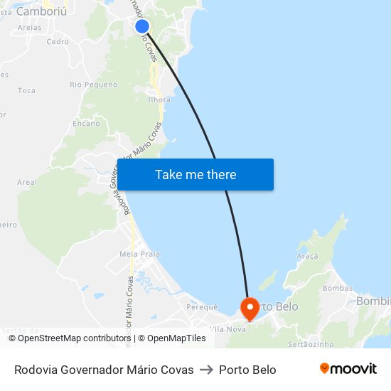 Rodovia Governador Mário Covas to Porto Belo map