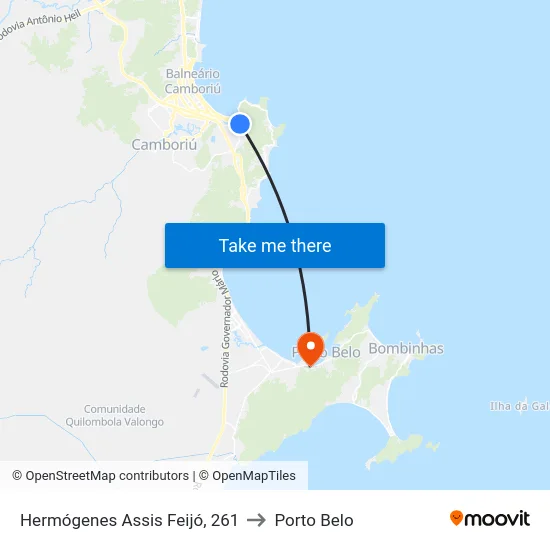 Hermógenes Assis Feijó, 261 to Porto Belo map