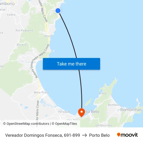 Vereador Domingos Fonseca, 691-899 to Porto Belo map