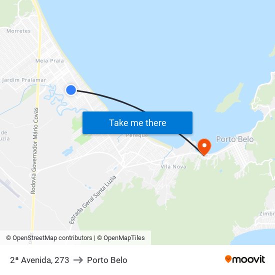 2ª Avenida, 273 to Porto Belo map