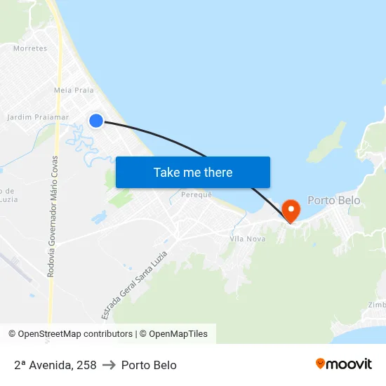 2ª Avenida, 258 to Porto Belo map