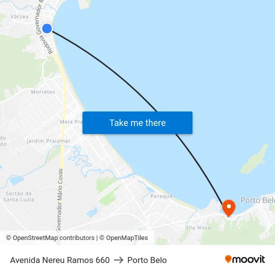 Avenida Nereu Ramos  660 to Porto Belo map