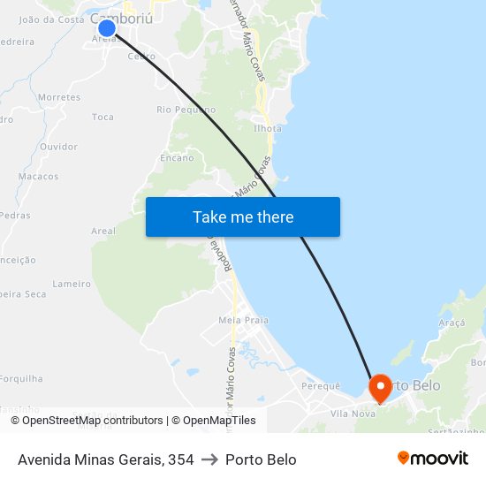Avenida Minas Gerais, 354 to Porto Belo map