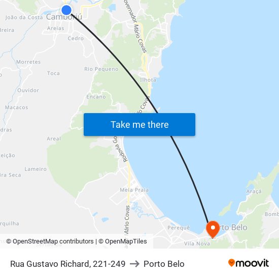 Rua Gustavo Richard, 221-249 to Porto Belo map