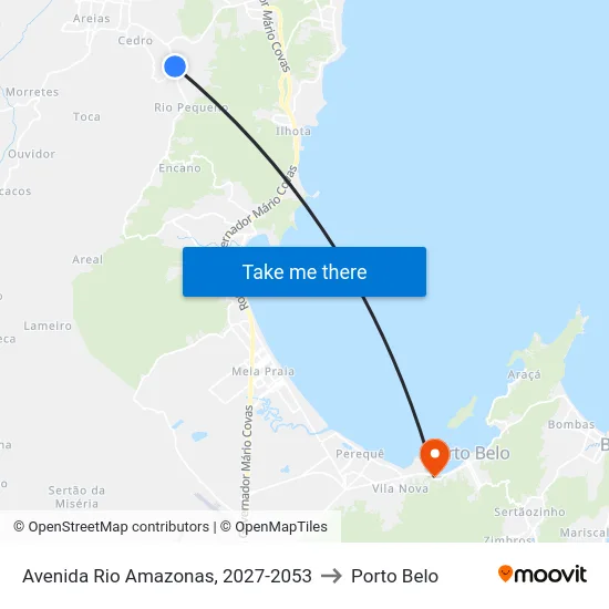 Avenida Rio Amazonas, 2027-2053 to Porto Belo map